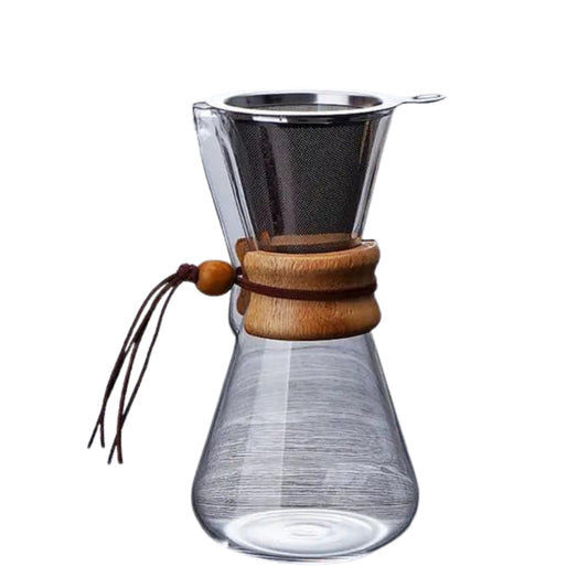 Liying 600ml Pour Over Coffee Maker 8 Cup Classic Series Coffee Dripper Brewer Glass Coffee Carafe High Heat Resistant Coffee maker
