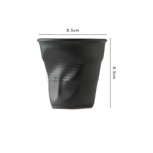 Liying Retro Ceramic Coffee Cup 175ml Handmade Art design cup for coffee Cappuccino Tea Black Matte Cups