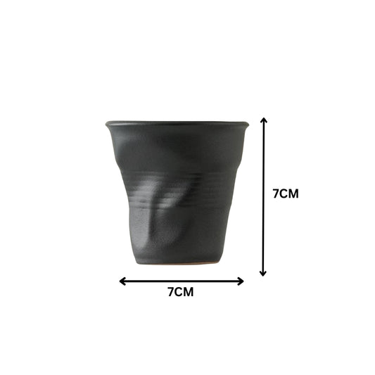 Liying Retro Ceramic Coffee Cup 75ml Handmade Art design cup for coffee Cappuccino Tea Black Matte Cups