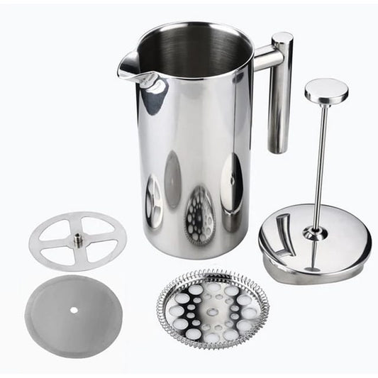 Liying 350ml French Press Coffee Maker Sturdy Insulated Coffee Press Stainless Steel Mini Camping Coffee Maker Small French Press Elegant Travel Coffee Pot 1-2 Cup Capacity Coffee maker