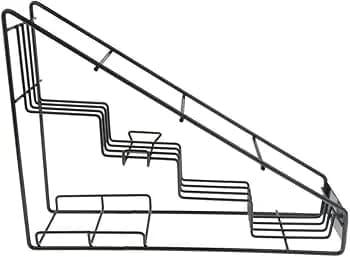 Liying Stainless Steel Syrup Bottle and Cup Holder, Bar Organizer Shelf Holder Syrup Stand Display For Dressings, Compartment Bottle Organizer (Black)