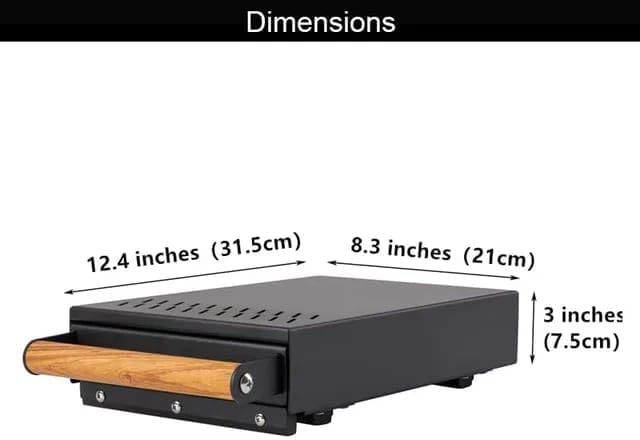 Liying Espresso Knock Box Drawer, Stainless Steel Coffee Grounds Container with Wood Handle, Removable Rubber Knock Bar and Non-Slip Base (Big)