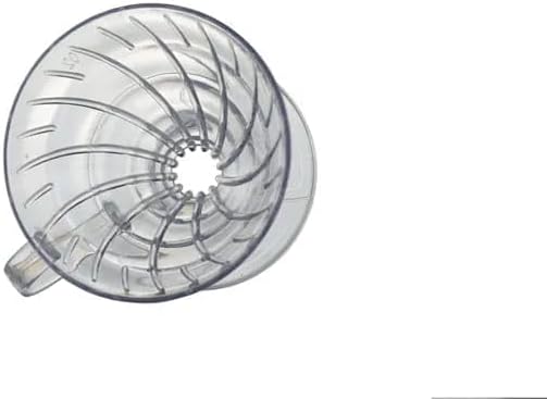 Liying V-01 Acrylic Pour Over Coffee Dripper, 1-2 Cups, Reusable Filter, Slow Brewing Accessories