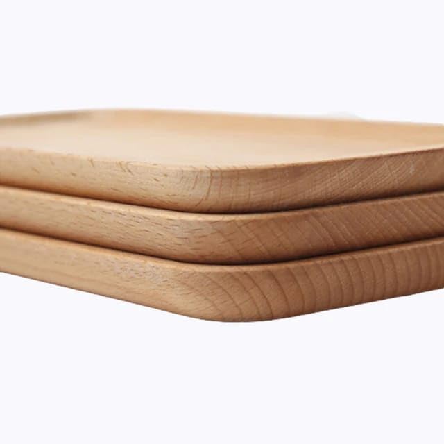 Liying Wooden Single Square Serving Trays, 25 x 25 cm