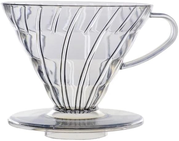 Liying V-01 Acrylic Pour Over Coffee Dripper, 1-2 Cups, Reusable Filter, Slow Brewing Accessories
