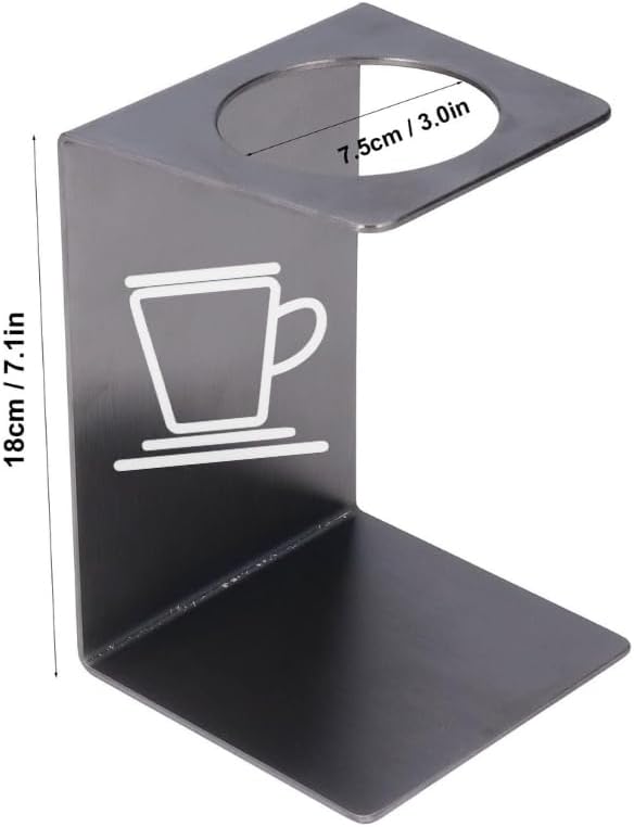 Liying Stainless Steel Pour Over Coffee Maker Stand for Coffee Connoisseurs, Coffee sripper holder (Silver)