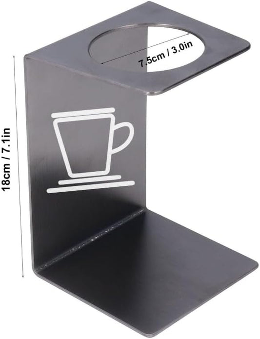 Liying Stainless Steel Pour Over Coffee Maker Stand for Coffee Connoisseurs, Coffee sripper holder (Silver)