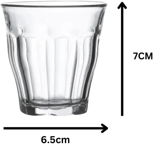 Liying Piccolo Coffee Cups Set of 6 Clear Glass Cups 90ml for Coffee/Milk Insulated Shot Glasses Regular Espresso Accessories for CoffeeShop, Home, Kitchen and bar