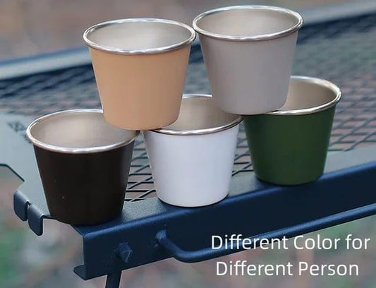 Liying 4Pcs Stainless Steel Shot Cups (250ml), Espresso shot cup, Drinking Tumbler Vessel for Coffee, Cocktail, Beer, Whiskey Water Bar Home Restaurant