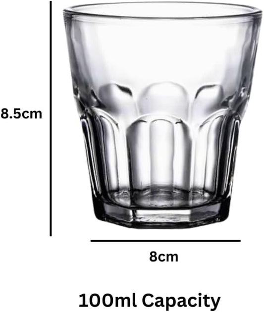 Liying Cortado Cups Set of 6 Clear Glass Cups 100ml for Coffee/Milk Insulated Shot Glasses Regular Espresso Accessories for CoffeeShop, Home, Kitchen and bar