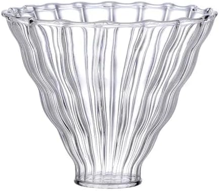 Liying V01 Glass Coffee Dripper Pour Over Coffee Maker with Plastic Stand, V60 Filter for 1-2 Cups, Slow Brewing Accessories for Home Cafe Restaurants (Black)