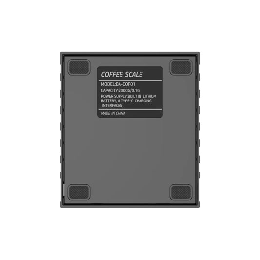 Liying Digital Mini Coffee Scale with Timer, Portable 2kg/0.1g High Precision Rechargeable Drip Espresso Scale with Tare Function for Espresso and Pour-Over Coffee(Black)