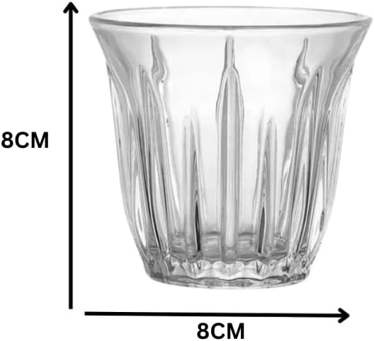 Liying Espresso Cups Set of 6 Clear Glass Cups 120ml for Coffee/Milk Insulated Shot Glasses Regular Espresso Accessories for CoffeeShop, Home, Kitchen and bar