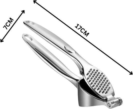 Liying 1Pcs High Effective Garlic Press With Studs, Heavy Duty Garlic Mincer, Easy to Squeeze and Clean, Rust Proof & Dishwasher Safe, Ginger Crusher- Imperial Silver #1