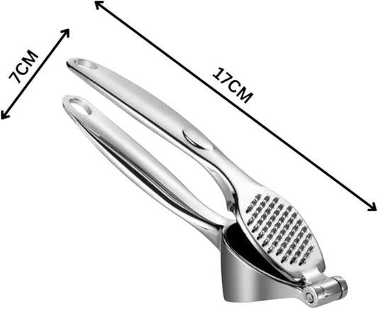 Liying 1Pcs High Effective Garlic Press With Studs Heavy Duty Garlic Mincer Easy to Squeeze and Clean Rust Proof and Dishwasher Safe Ginger Crusher Imperial Silver kitchen