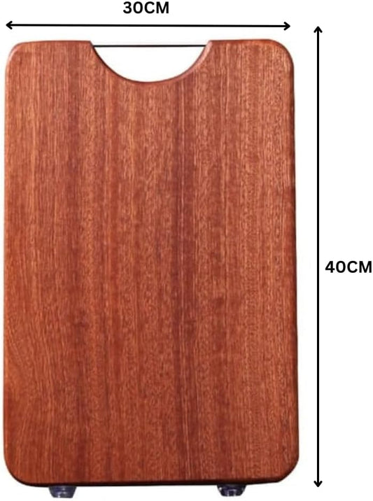 Liying Rectangular Wood Cutting Board One Piece, All Whole Wood Butcher Block Thick Hard Wood Heavy Duty Edge Grain (40x30cm)