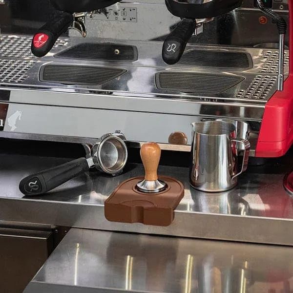 Liying 2-in-1 Espresso Tamping Mat - Waterproof, Food Safe Silicone Tamper Mat & Portafilter Holder with Anti-Slip Base