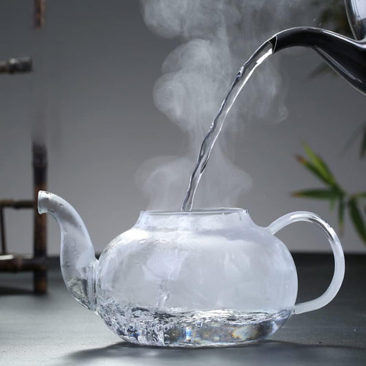 Glass Water Pitcher 400ml Borosilicate Glass Teapot with glass Infuser Stovetop