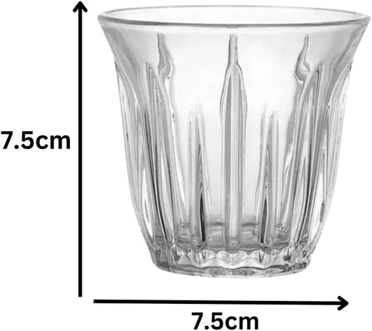 Liying Espresso Cups Set of 3 Clear Glass Cups 100ml for Coffee/Milk Insulated Shot Glasses Regular Espresso Accessories for CoffeeShop, Home, Kitchen and bar