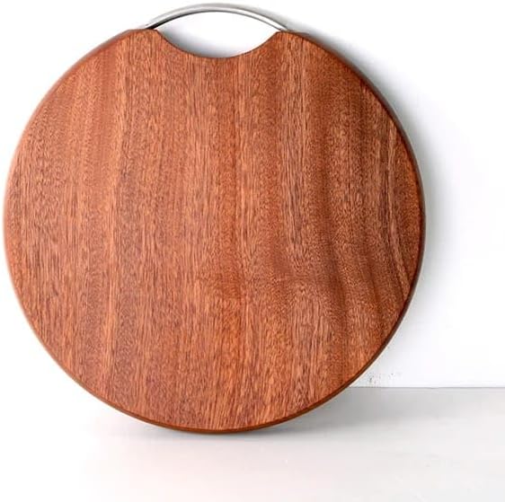 Round Wood Cutting Board, 36cm Diameter, One Piece, No Glue, Non-Toxic, Thick Hardwood