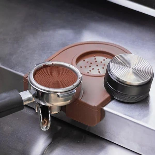 Liying 2-in-1 Espresso Tamping Mat - Waterproof, Food Safe Silicone Tamper Mat & Portafilter Holder with Anti-Slip Base
