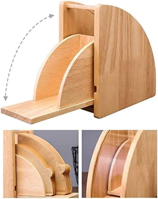 Liying woodenCoffee Filter Holder, Coffee Filter Box with Dustproof Cover, Filter Paper Holder for Coffee Shop, Home, Storage Capacity of 100 pcs Paper Filters