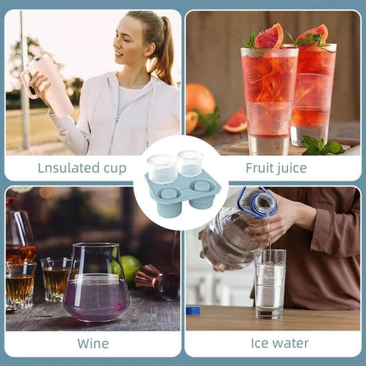 Liying Ice Cube Tray For Stanley Cup 30-40 Oz,Silicone Stanley Ice Mold For Stanley Cup,Cylinder-Shaped Stanley Cup Ice Mold With Lid For Drinks, Coffee (Multicolour) #2