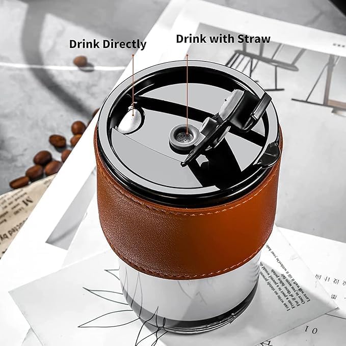 Liying 350ml Glass Coffee Tumbler with Straw and Lid Sealed Carry on, Glass Iced Coffee Cup, Leak-Proof Glass Tumbler Cup, Reusable Smoothie Mugs for Cold & Hot Drinks, Coffee, Tea, Shake (Black)