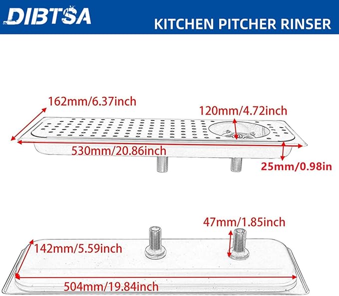 Liying Stainless Steel Espresso Coffee Bar Countertop Pitcher Rinser Sink big with Side Spray Drain and Drip Tray Matte Black Large Size 20.86 x 6.37 x 1.49 Inches coffee accessories