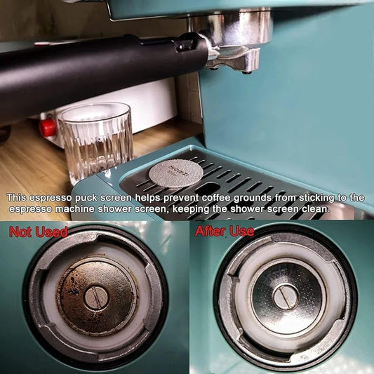 Liying Espresso Puck Screen, 51mm, 316 Stainless Steel, 0.8mm, 2-Pack