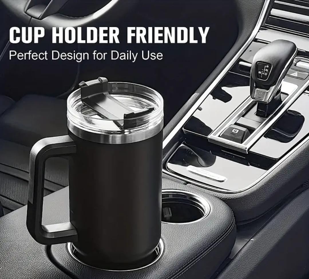 Liying 40 oz S.Tumbler with Handle and Straw - Cold-11h & Hot-7H, Insulated Cup Travel Tumbler with Flip Lid, Protective Boot, Carrying Case, Stainless Steel Tumbler Water Bottle (Black) #1