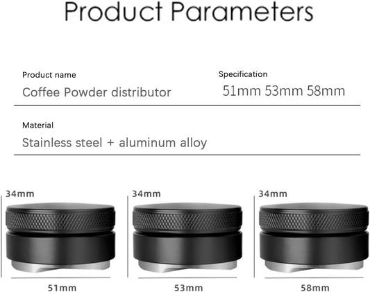 Liying Espresso Distributor 51mm 3D Grooves Heavy Duty for Barista Portafilter Machines coffee accessories