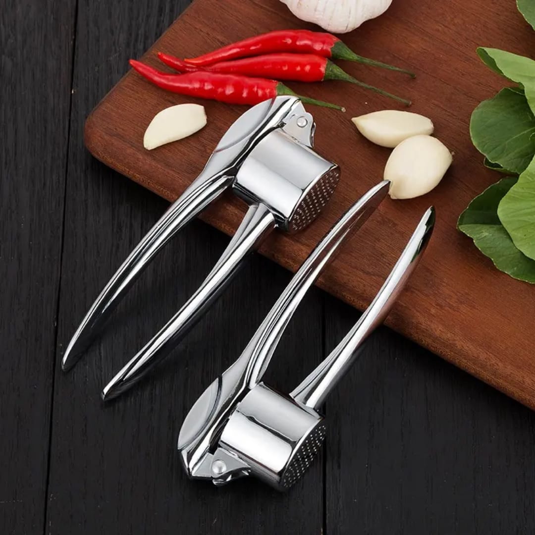 Liying 1Pcs High Effective Garlic Press With Studs Heavy Duty Garlic Mincer Easy to Squeeze and Clean Rust Proof and Dishwasher Safe Ginger Crusher Imperial Silver kitchen