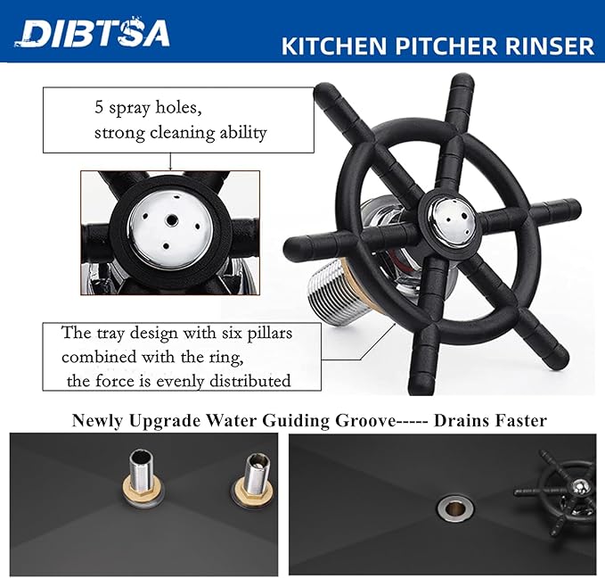 Liying Stainless Steel Espresso Coffee Bar Countertop Pitcher Rinser Sink big with Side Spray Drain and Drip Tray Matte Black Large Size 20.86 x 6.37 x 1.49 Inches coffee accessories