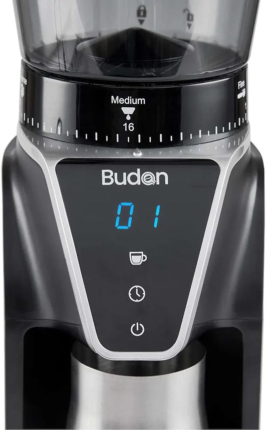 Liying Electric Coffee Grinder for Espresso Coffee and Manual Coffee Brewing, Grind Size from Espresso to Cold Brew Grind Size for Home and Coffee shop Cafe Restaurant Black Coffee Grinder