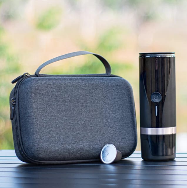 Liying Portable Espresso Machine with USB C Charging Self Heating 20 Bar Pressure Ground Coffee and Capsule Compatible Black Coffee maker