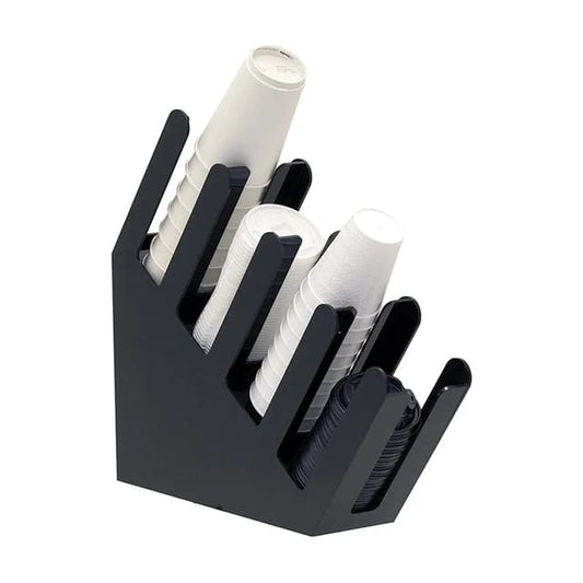 Liying Acrylic Paper Cup Holder Disposable Cup Organizer for Countertop Coffee Station Bar Restaurant Breakroom 1 layer coffee accessories