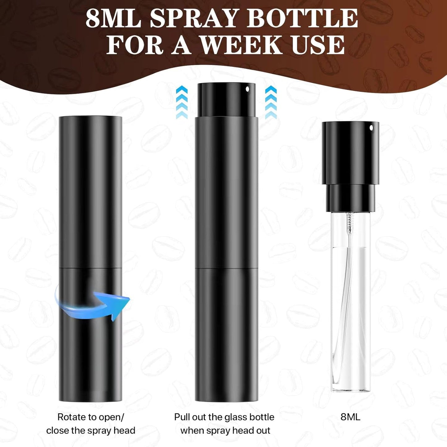 Liying 01Pcs set Coffee Beans Dosing Cup with Spoon and Spray Bottle Kit For Espresso Walnut Coffee Dosing Tray and Coffee Spray Bottle For Reducing Coffee Power coffee accessories