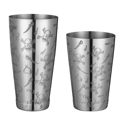 Liying Stainless Steel Boston Cocktail Shaker 750ml Drink Mixer with Built in Strainer for Mixing Drinks Margaritas Sceltons Deisgn Silver Barware Tool