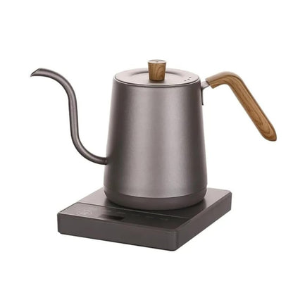 Liying Wooden handle design Gooseneck Electric Pour Over Kettle with Temperature Control, Tea & Pour Over Coffee Kettle Stainless Steel Auto Shutoff Boil Dry Protection 0.8L Electric Kettle