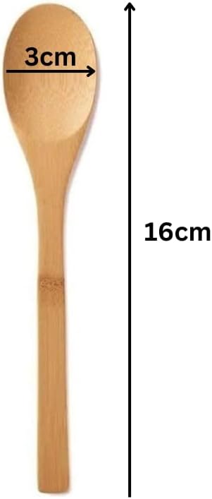 Liying 6Pcs Long Handle Wooden Spoons, Wooden Spoon for Cooking Japanese Wooden Spoon for Kitchen Soup Mixing Baking