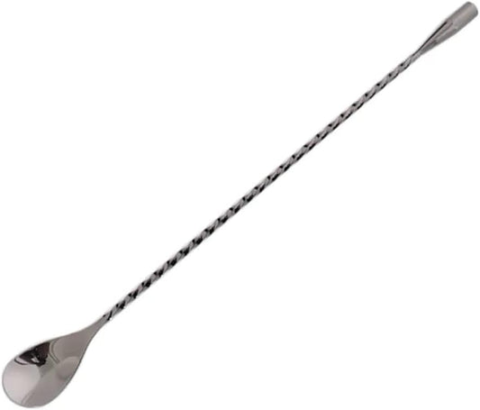 Liying 2 Pack Stainless Steel Bartender Mixing Stirrers Spiral Pattern Bar Spoon Stirring, Spoon with Long Handle Black kitchen