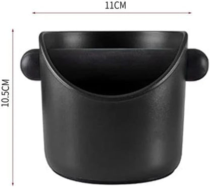 Liying Big Coffee Knock Box Shock-Absorbent Durable Barista Style With Removable Knock Bar and Non-Slip Base (Black)