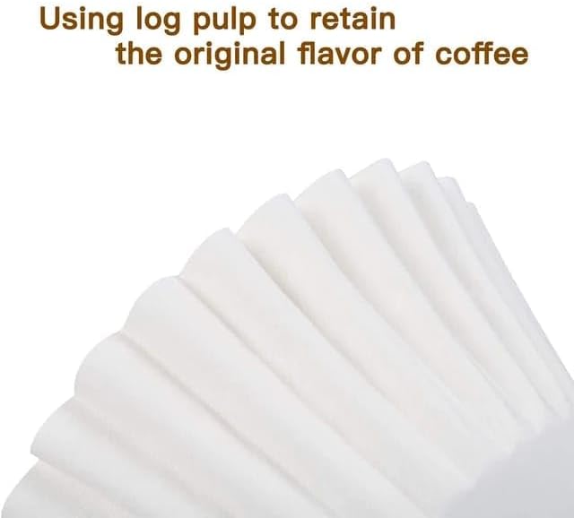 Liying 1-2 Cup Small Coffee Filters, 50 Count, Disposable Basket Paper, Compatible with Kalita Wave Dripper 155 Series, Pour Over and Drip Coffee Maker