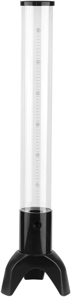 Liying 3L Draft Tower Beverage Dispenser, Removable Tower Dispenser, Clear Beverage Tower Dispenser for Bar Restaurant, Kitchen, Home (black)