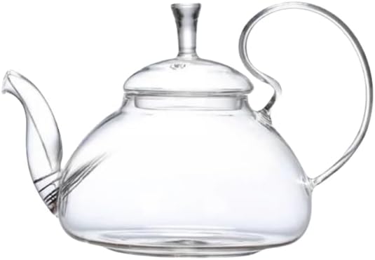 Liying 1200ml Pyrex Glass Teapot with Removable Strainer, Stovetop Safe Tea Kettle, for Blooming and Loose Leaf Tea Maker