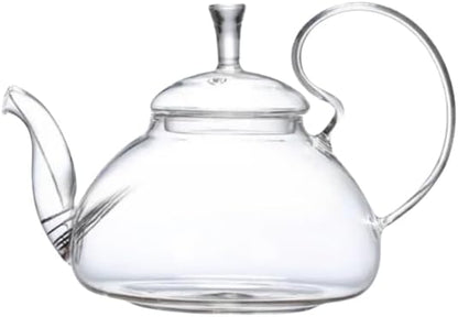 Liying 1200ml Pyrex Glass Teapot with Removable Strainer, Stovetop Safe Tea Kettle, for Blooming and Loose Leaf Tea Maker