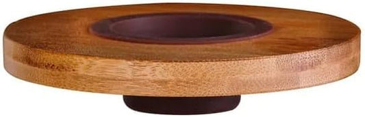 Liying Glass Coffee Dripper Pour Over Coffee Maker with Wood Stand, V60 Filter for 1-2 Cups Slow Brewing Accessories for Home Cafe Restaurants Coffee