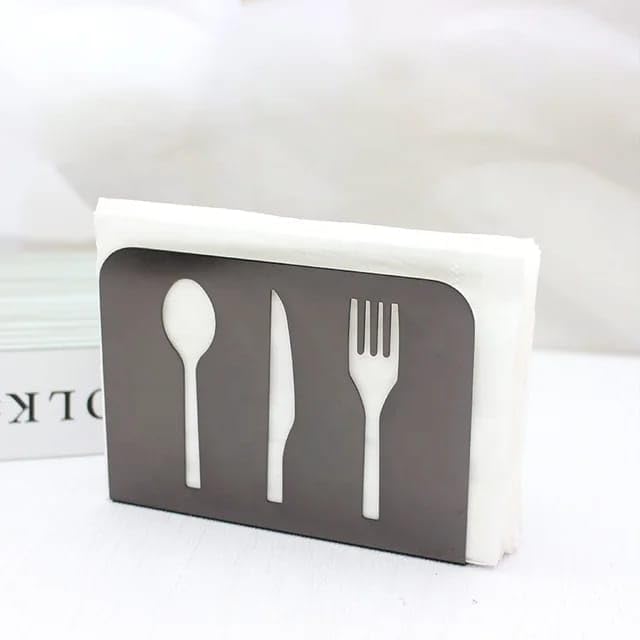 Liying Stainless Steel Napkin Holder Triangle Shape Tissue Stand Hollow-out Tissue Rack for Restaurants, Home, Cafe and Decoration..