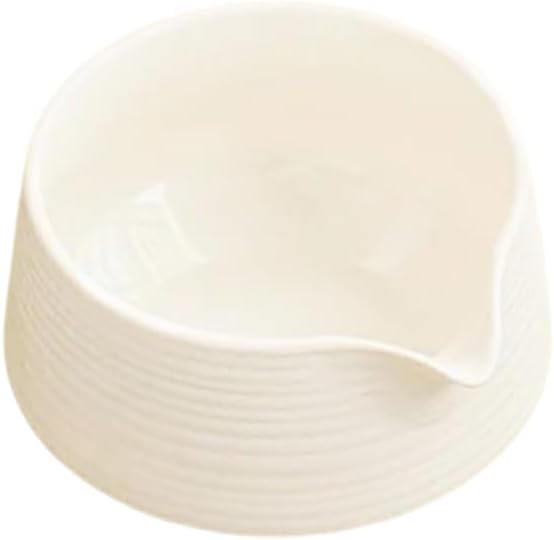 Liying Japanese Pottery Tea Ceremony Matcha Bowl Hand Made Porcelain with White Matte Glaze For Perfectly Whisked Matcha Green Tea (White)